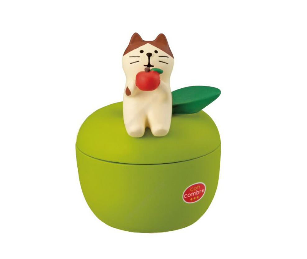 Kawaii Cat Accessory keeper: Red or Green Apple (KG-006)