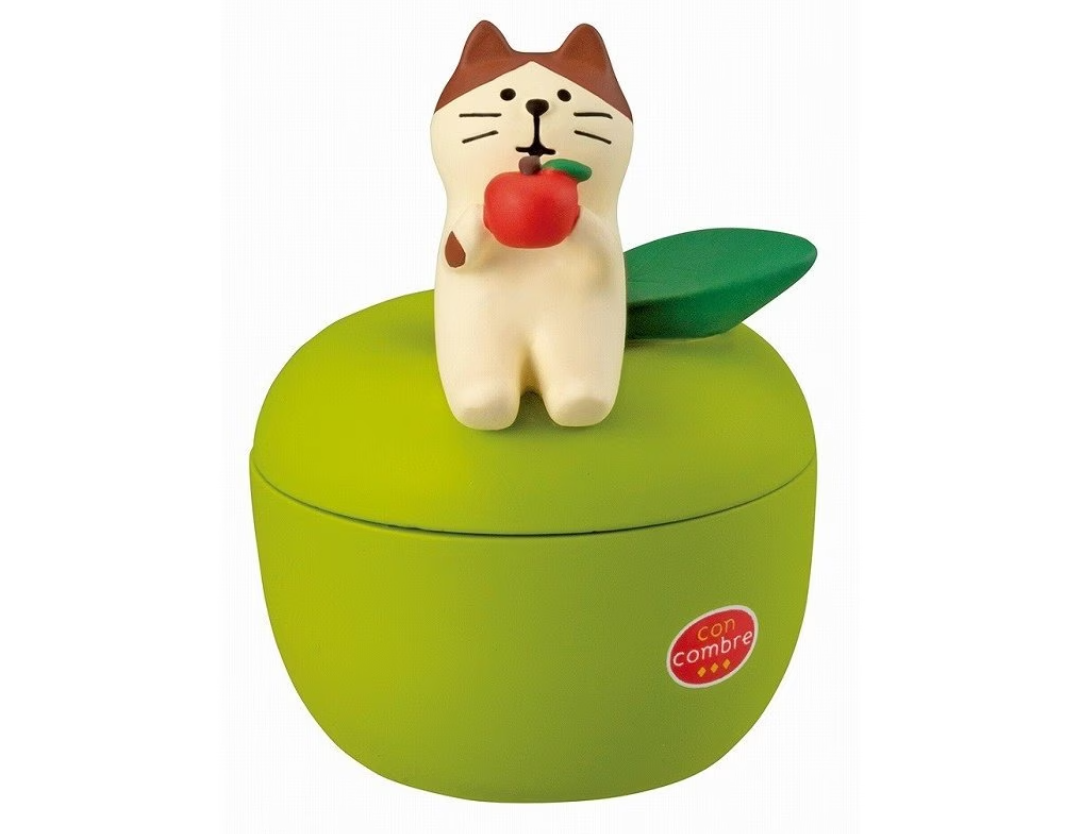 Kawaii Cat Accessory keeper: Red or Green Apple (KG-006)