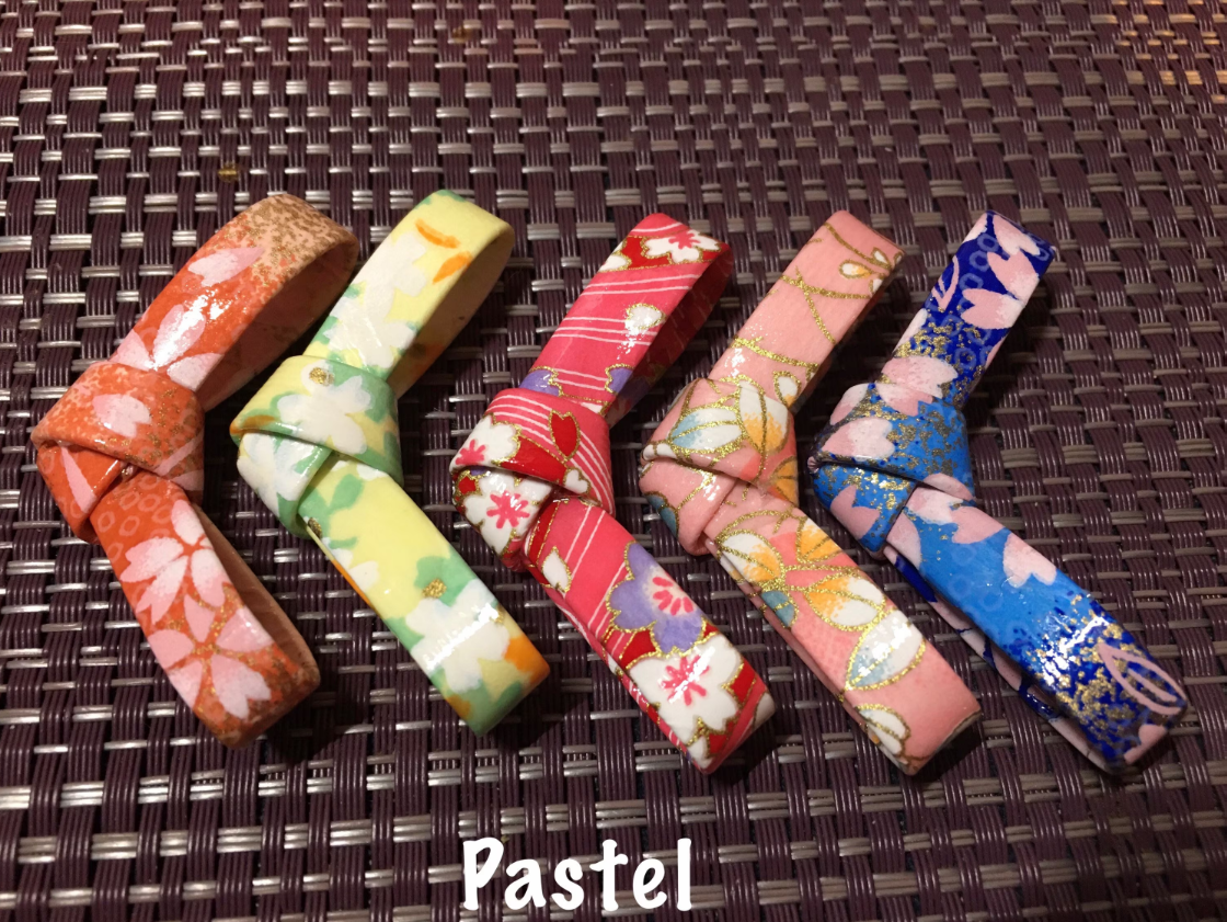 Ribbon Chopstick Rest made of Washi - Japanese Traditional Paper: chopstick holder