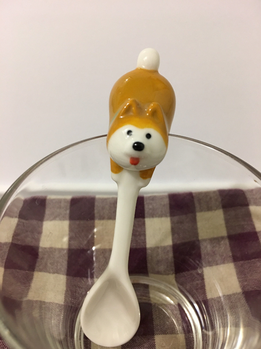 Kawaii Shibainu Dog Ceramic Spoon