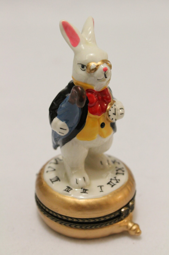 Kawaii Mini Pottery Case for Decoration, Paper weight and Accessory keeper: Rabbit the Butler or Three Rabbits (KG-007))