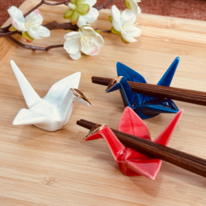 Origami Chopstick Rest - Gold Tips